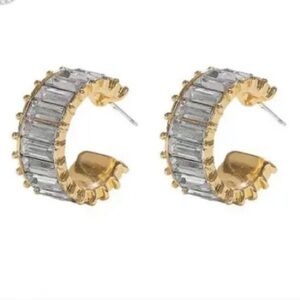 BAGUETTE iridescent earrings NWOT